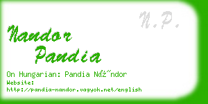 nandor pandia business card